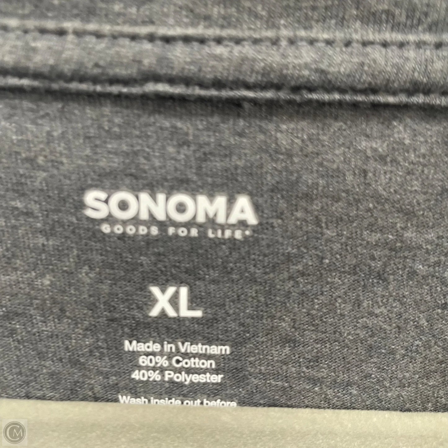 Top Short Sleeve Basic By Sonoma In Grey, Size: Xl