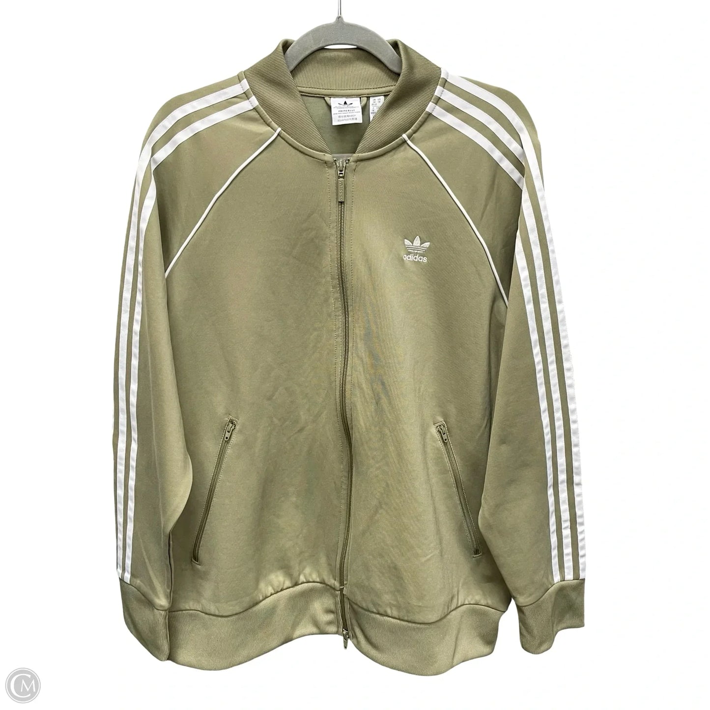 Athletic Jacket By Adidas In Green, Size: 1x
