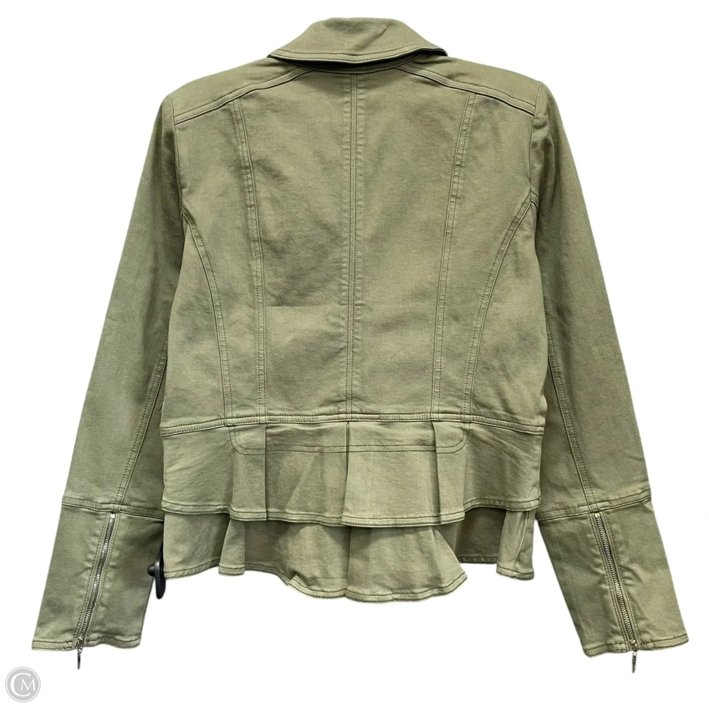 Jacket Denim By White House Black Market In Green Denim, Size: 10