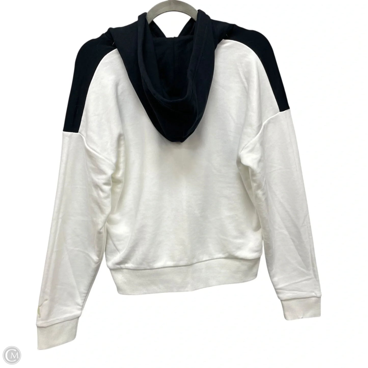 Sweatshirt Hoodie By Puma In Black & White, Size: S