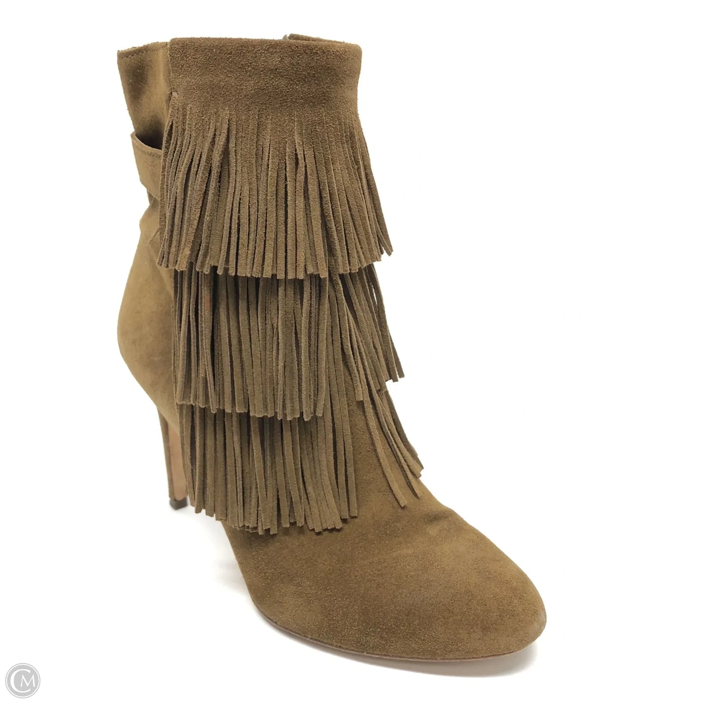 Boots Ankle Heels By Via Spiga In Brown, Size: 6.5