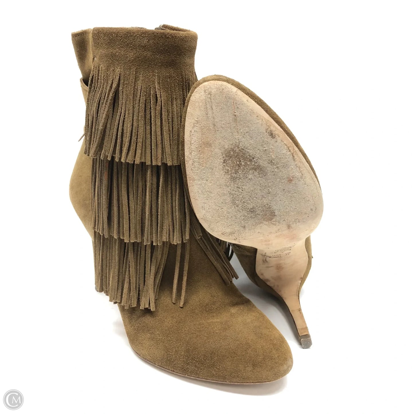 Boots Ankle Heels By Via Spiga In Brown, Size: 6.5