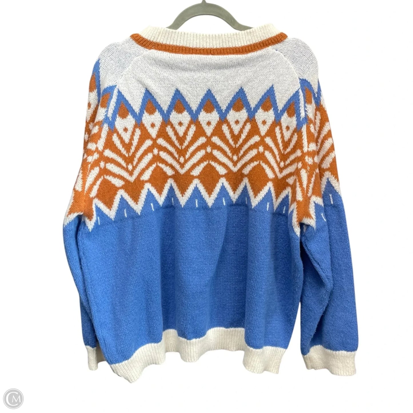 Sweater By Cme In Blue & Tan, Size: 4x