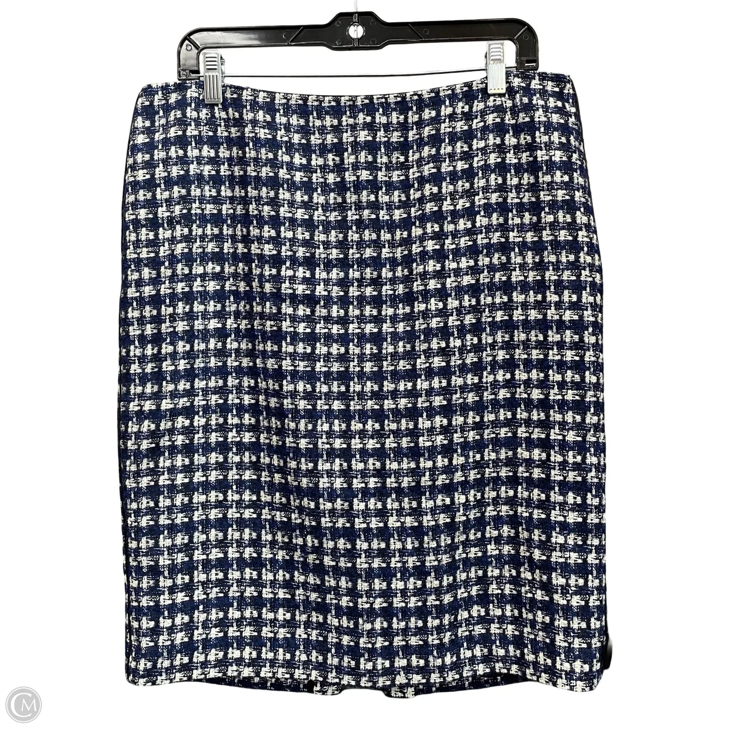 Skirt Designer By Lafayette 148 In Blue & White, Size: 10
