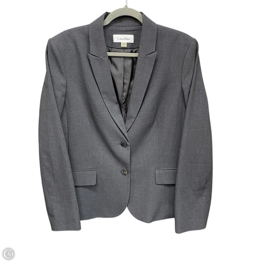 Blazer By Calvin Klein In Grey, Size: 16