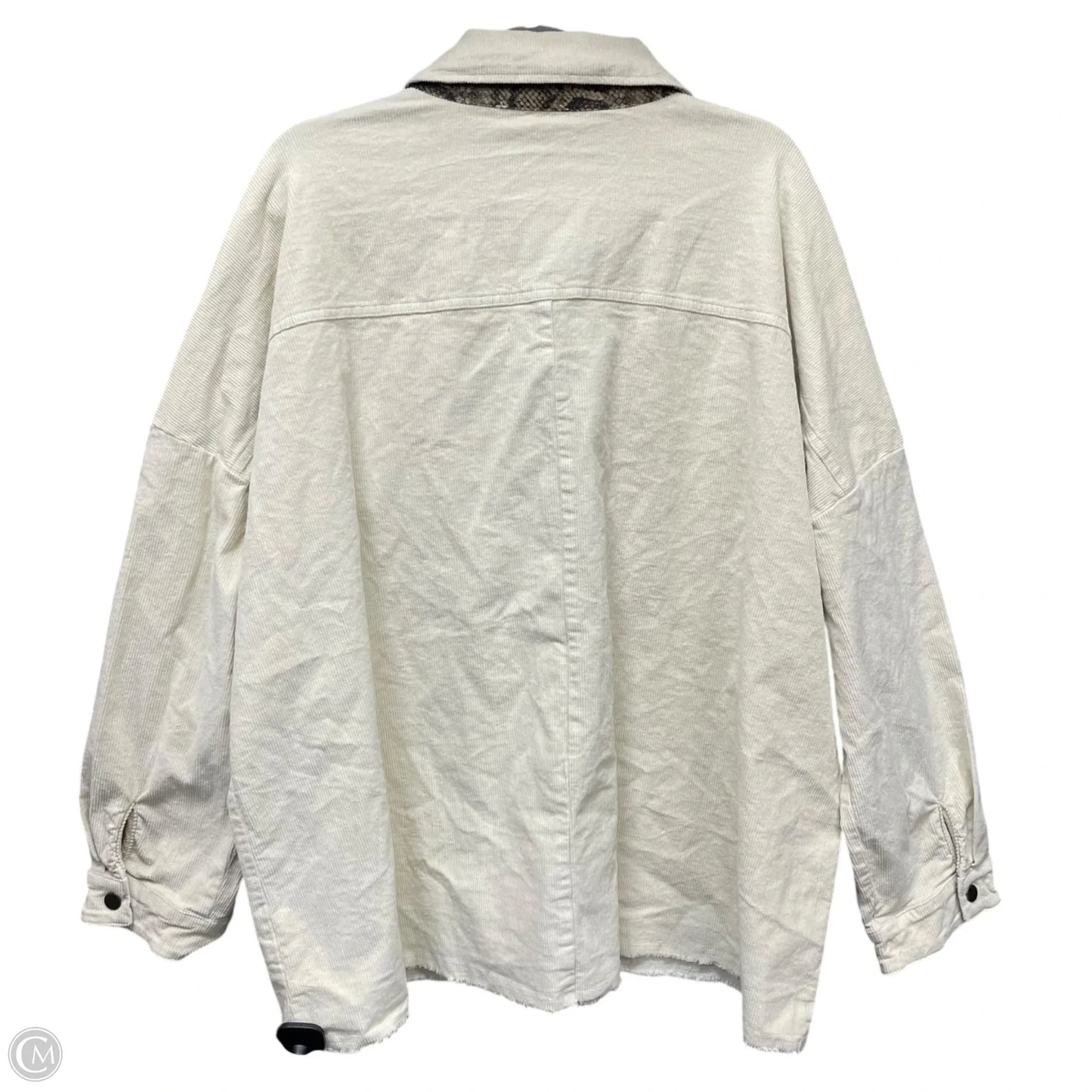 Jacket Shirt By She + Sky In Beige, Size: 2x