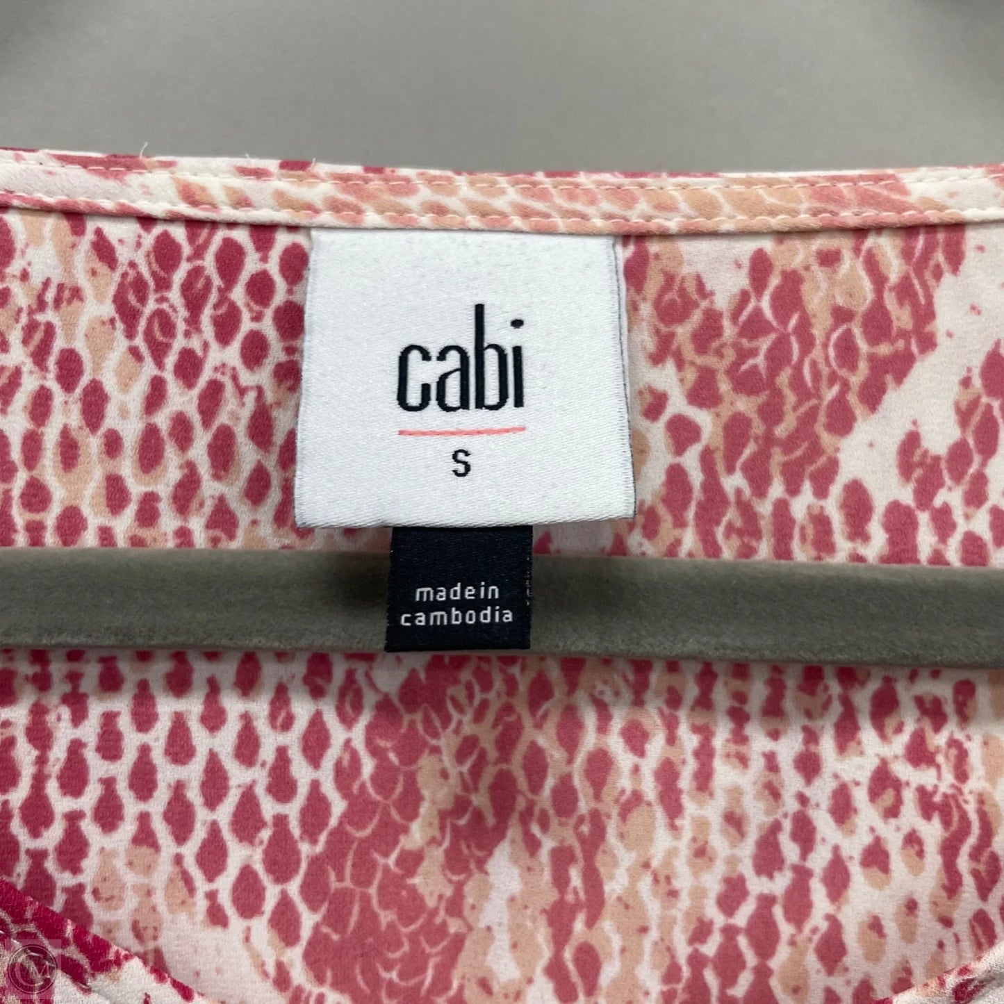 Blouse Long Sleeve By Cabi In Pink, Size: S