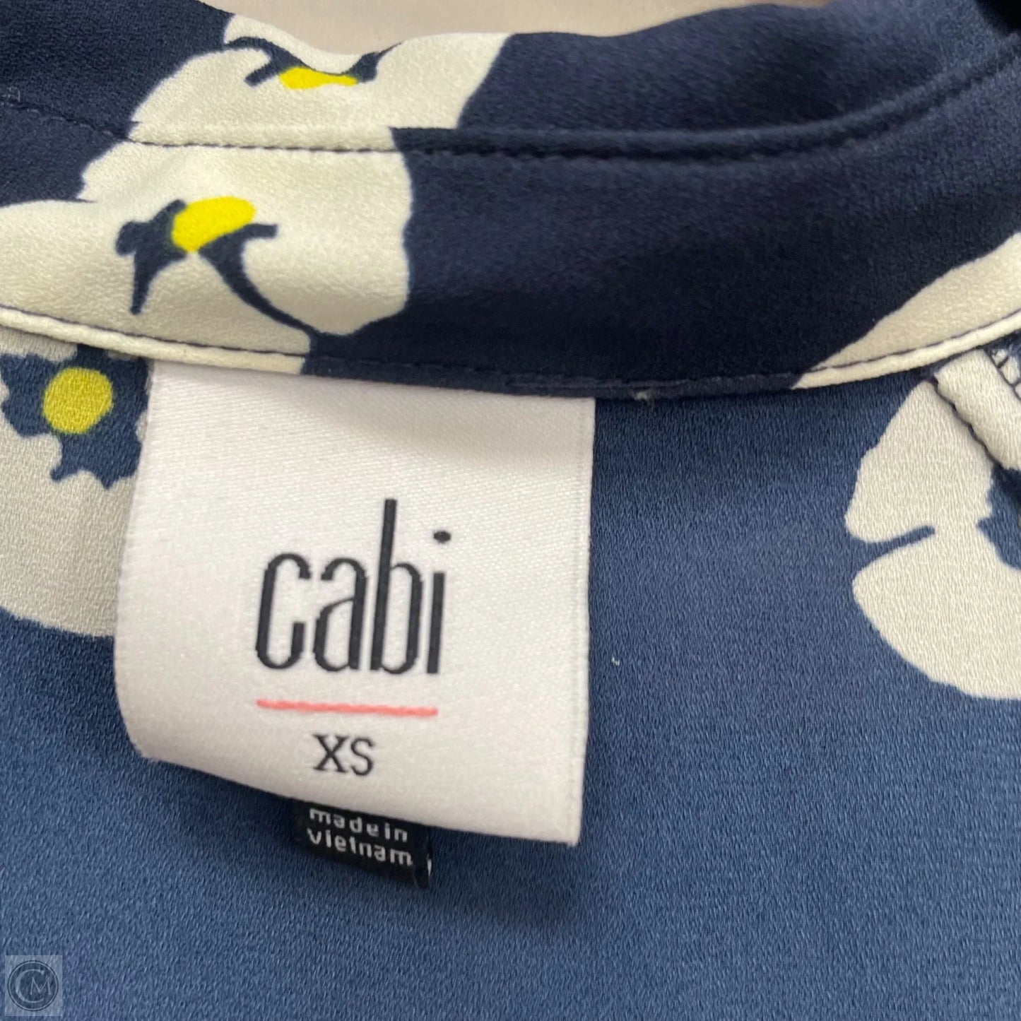 Blouse Long Sleeve By Cabi In Navy, Size: Xs