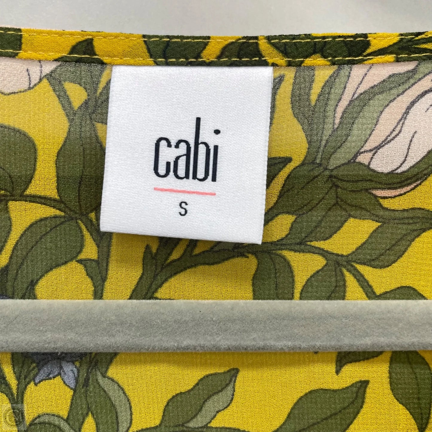 Blouse Long Sleeve By Cabi In Yellow, Size: S