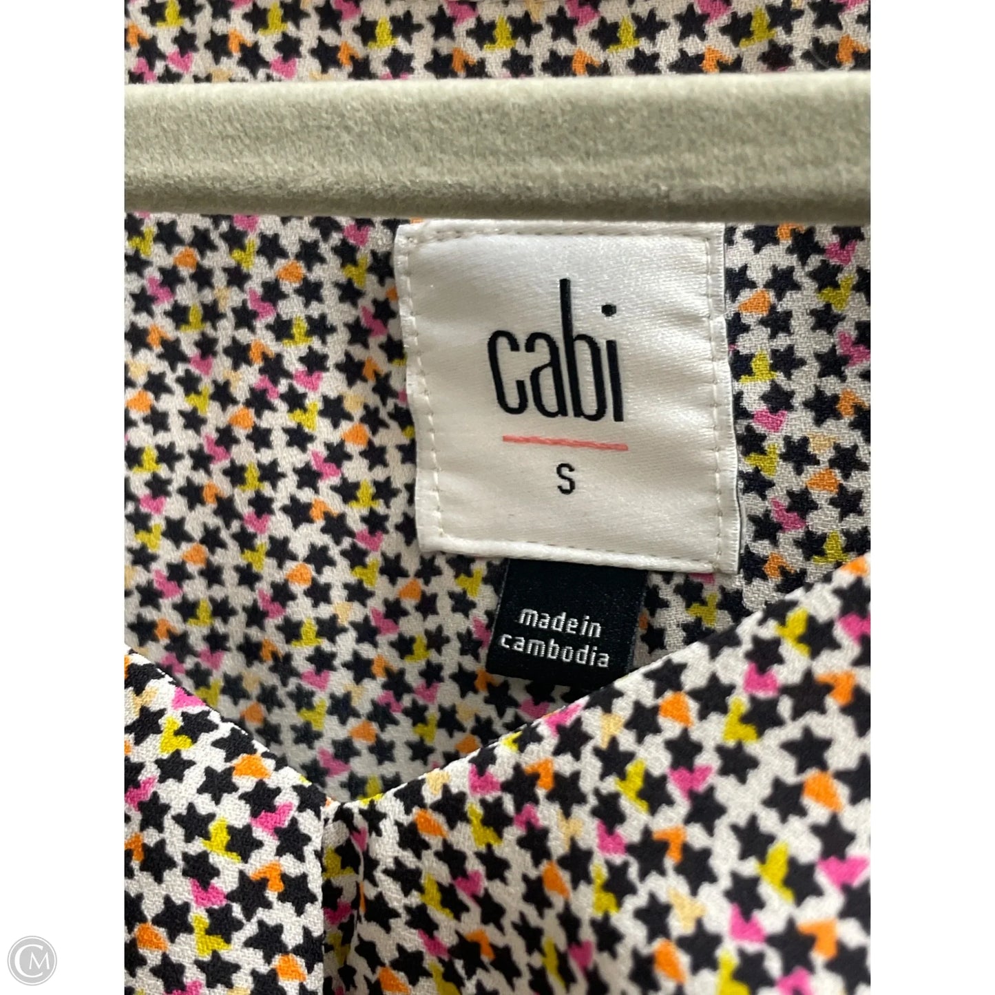 Blouse Sleeveless By Cabi In Multi-colored, Size: S