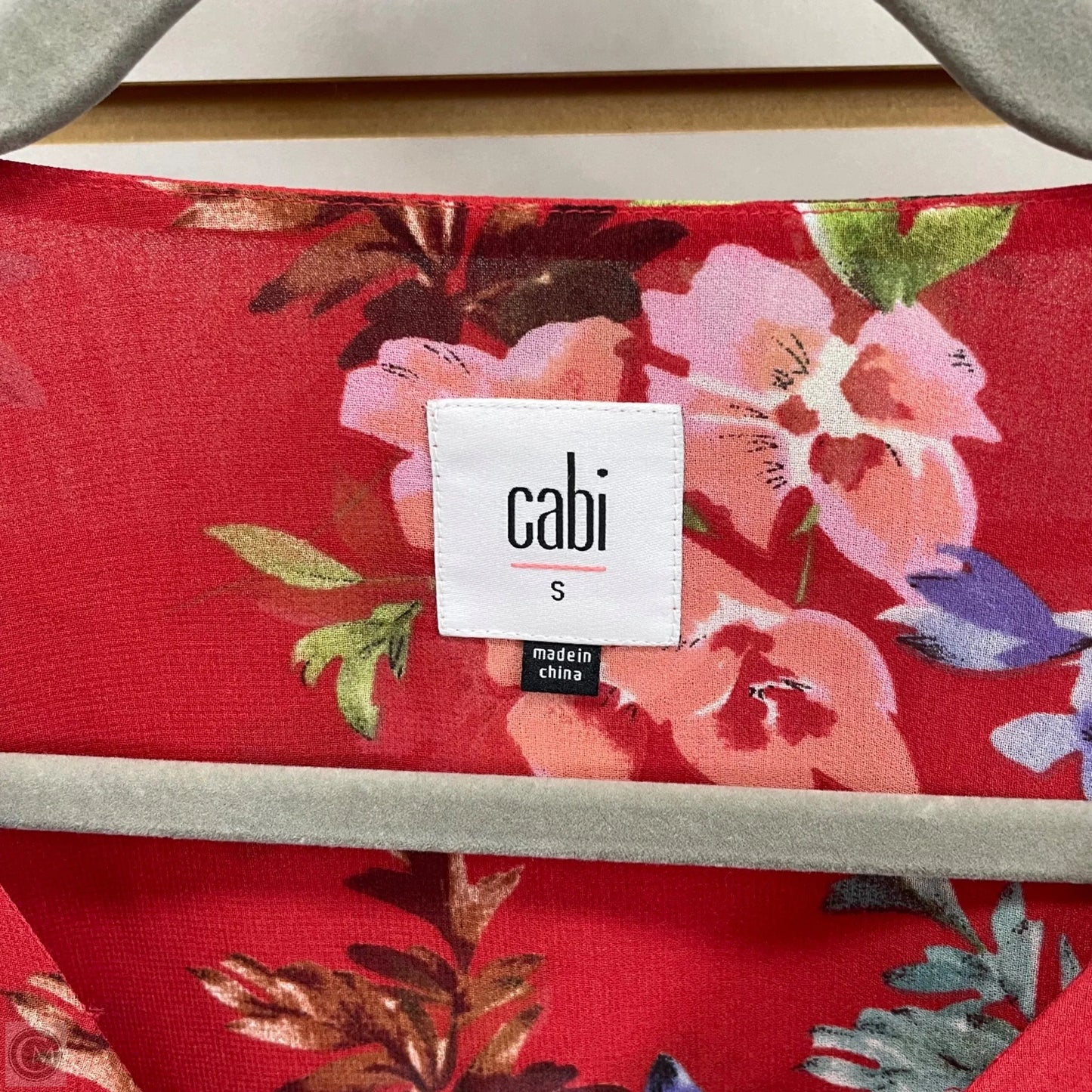 Blouse Long Sleeve By Cabi In Red, Size: S