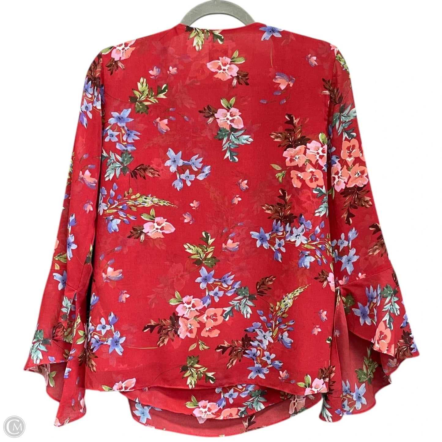 Blouse Long Sleeve By Cabi In Red, Size: S