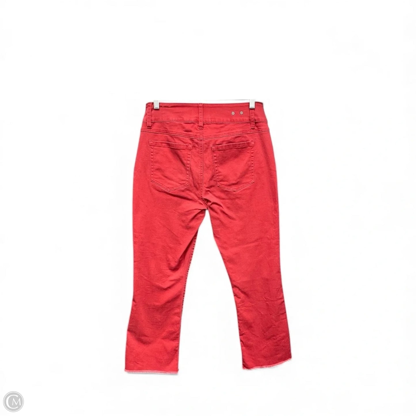 Jeans Cropped By Cabi In Red Denim, Size: 4