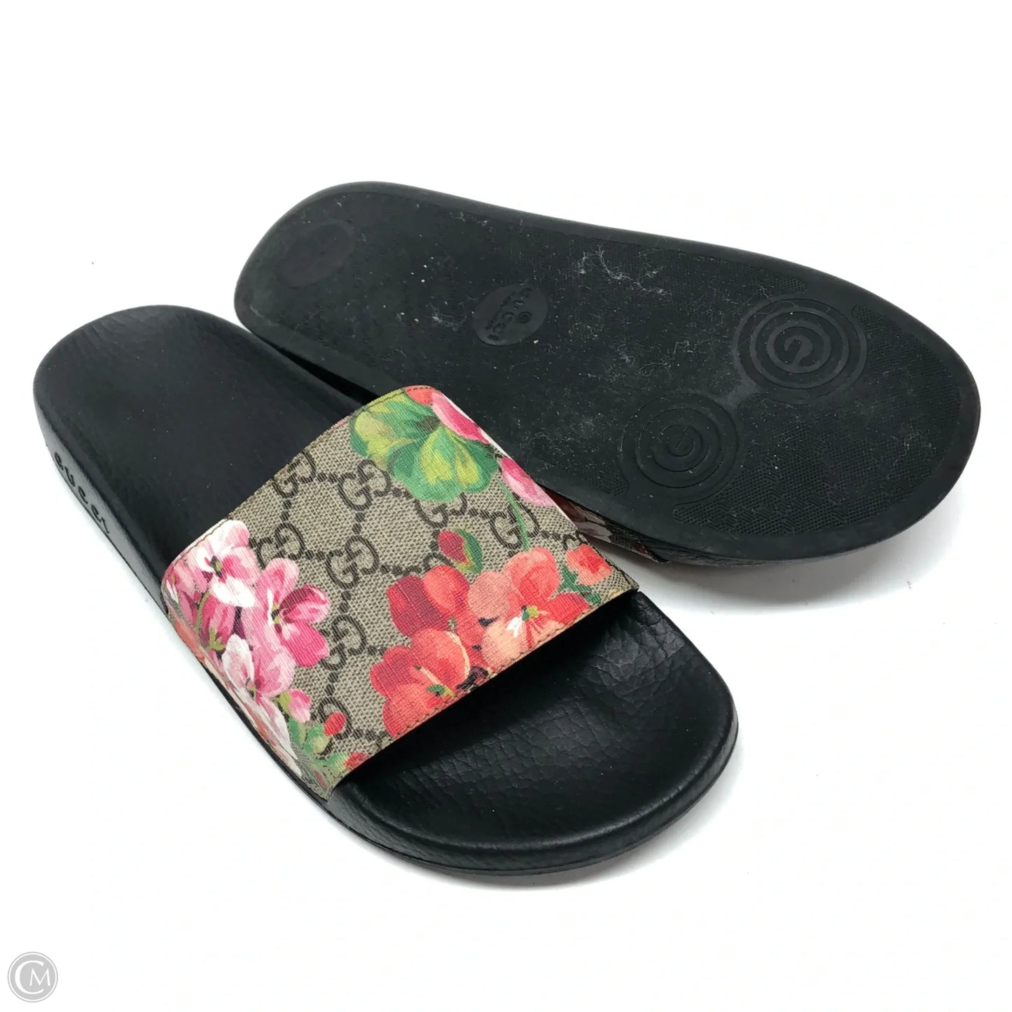 Shoes Luxury Designer By Gucci In Floral Print, Size: 10