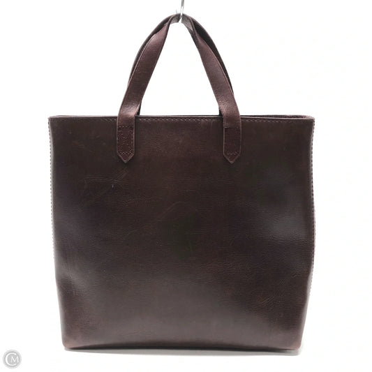 Handbag Leather By Madewell, Size: Medium
