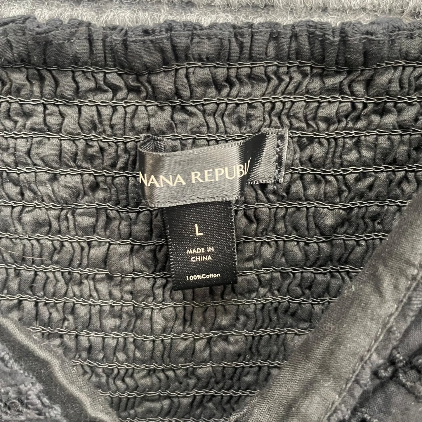 Top 3/4 Sleeve By Banana Republic In Black, Size: L