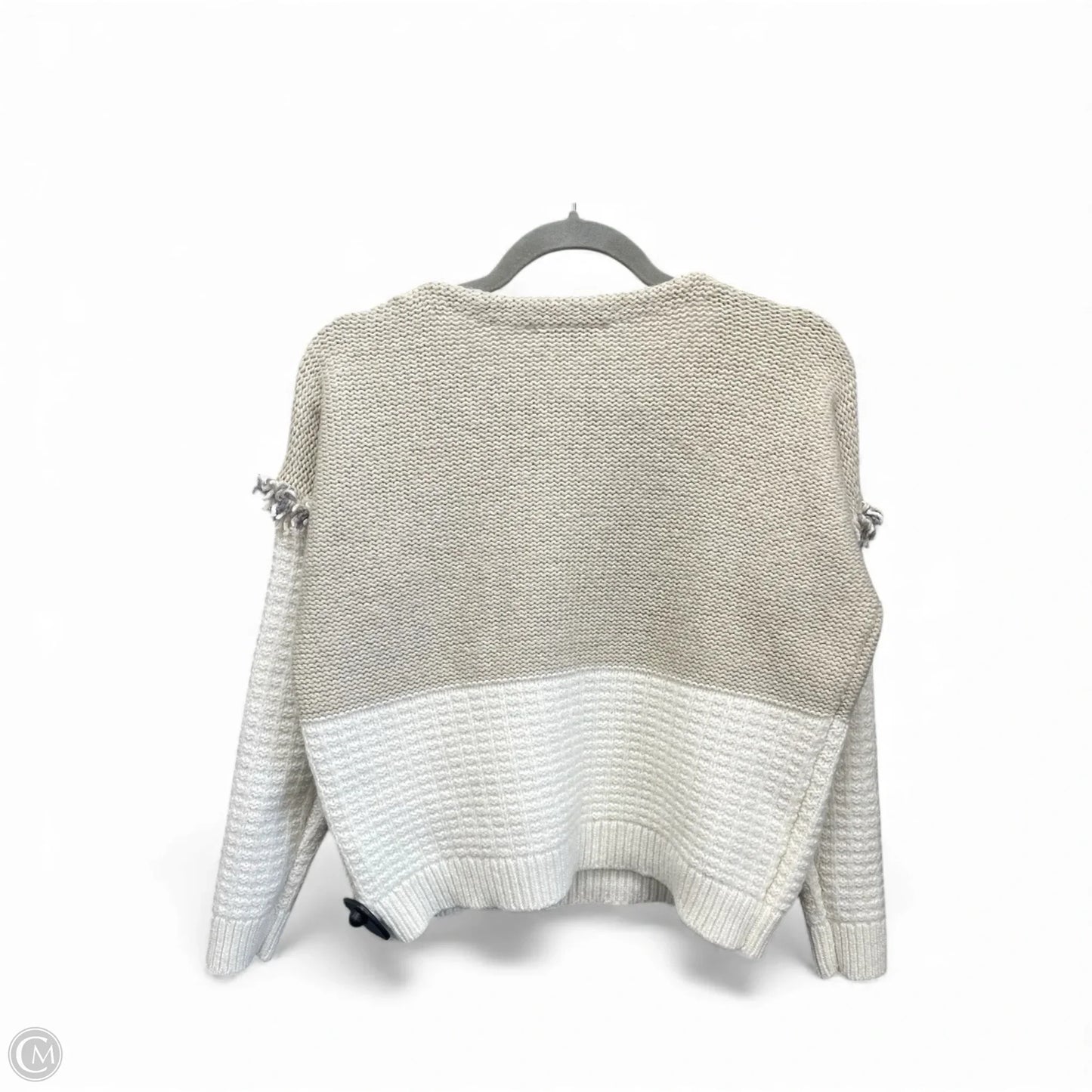 Sweater By Madewell In Tan & White, Size: S