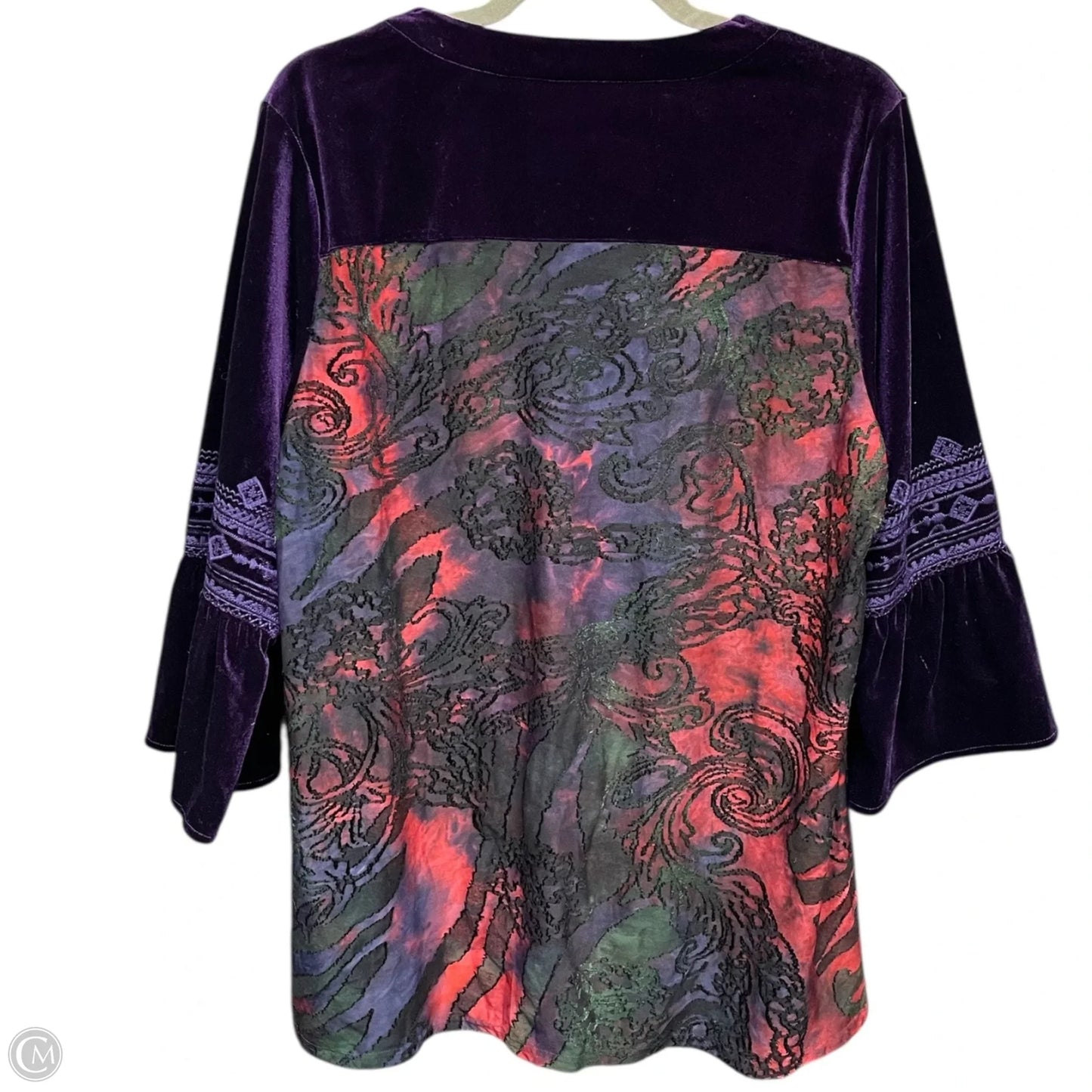 Tunic Long Sleeve By Calessa In Purple, Size: S