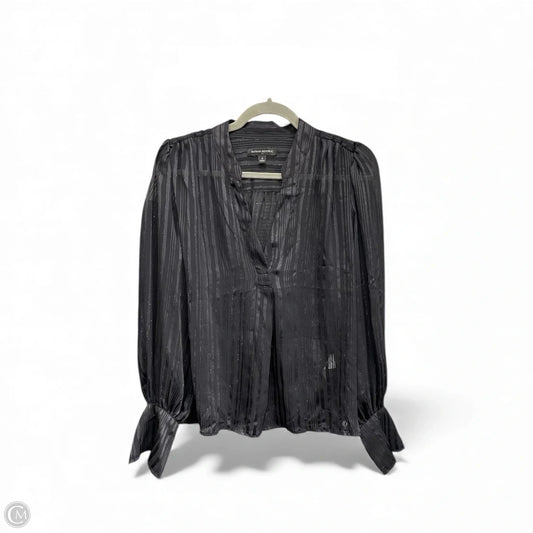 Blouse Long Sleeve By Banana Republic In Black, Size: S
