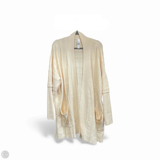 Sweater Cardigan By Cmc In Cream, Size: 2x