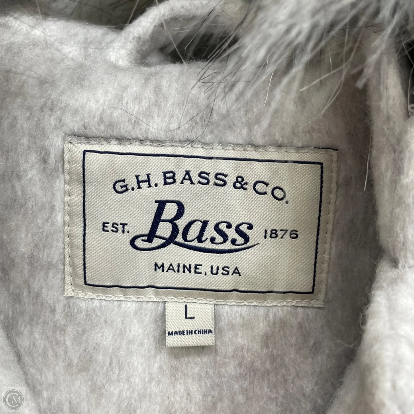 Coat Wool By Gh Bass And Co In Grey, Size: L