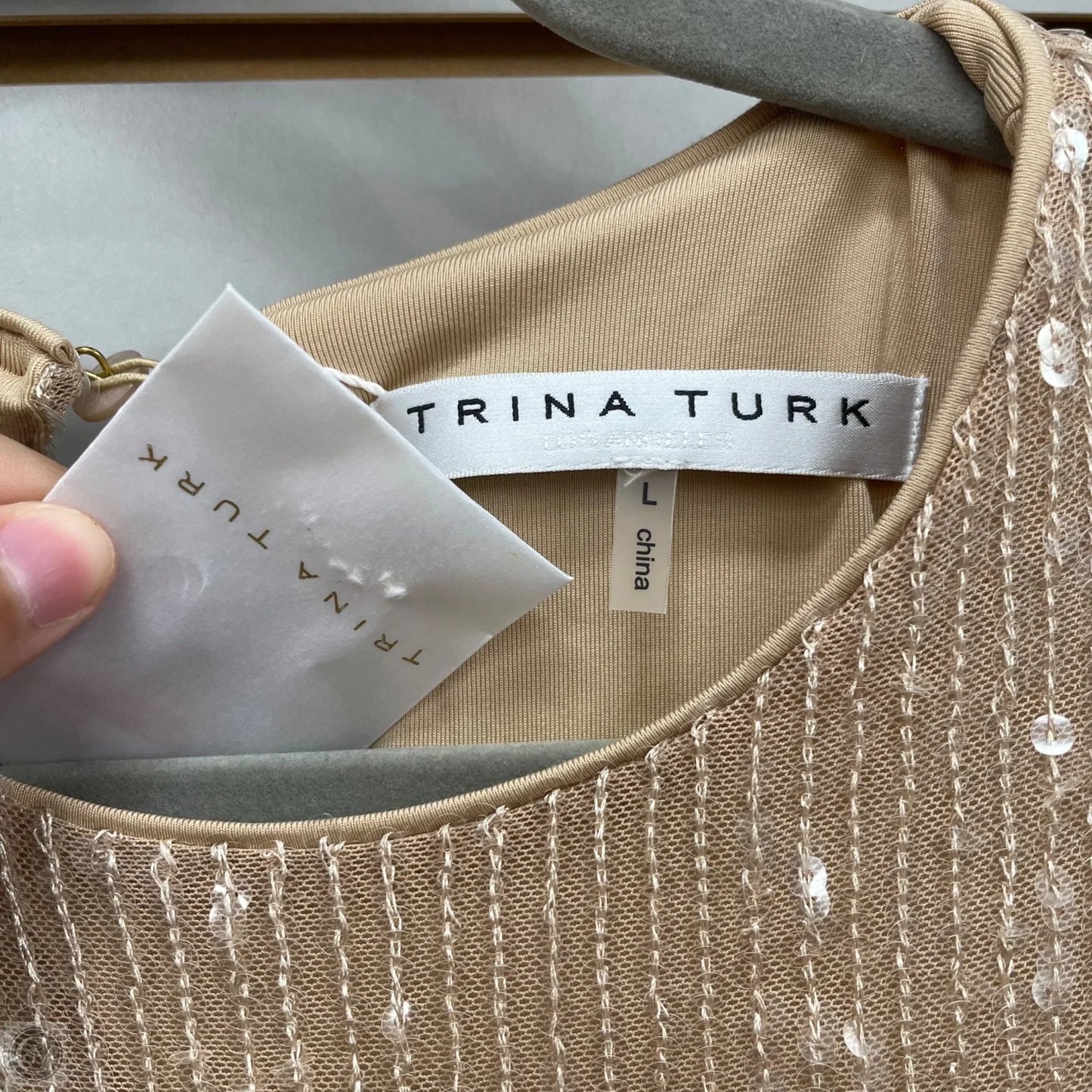 Dress Party Short By Trina Turk In Tan, Size: L