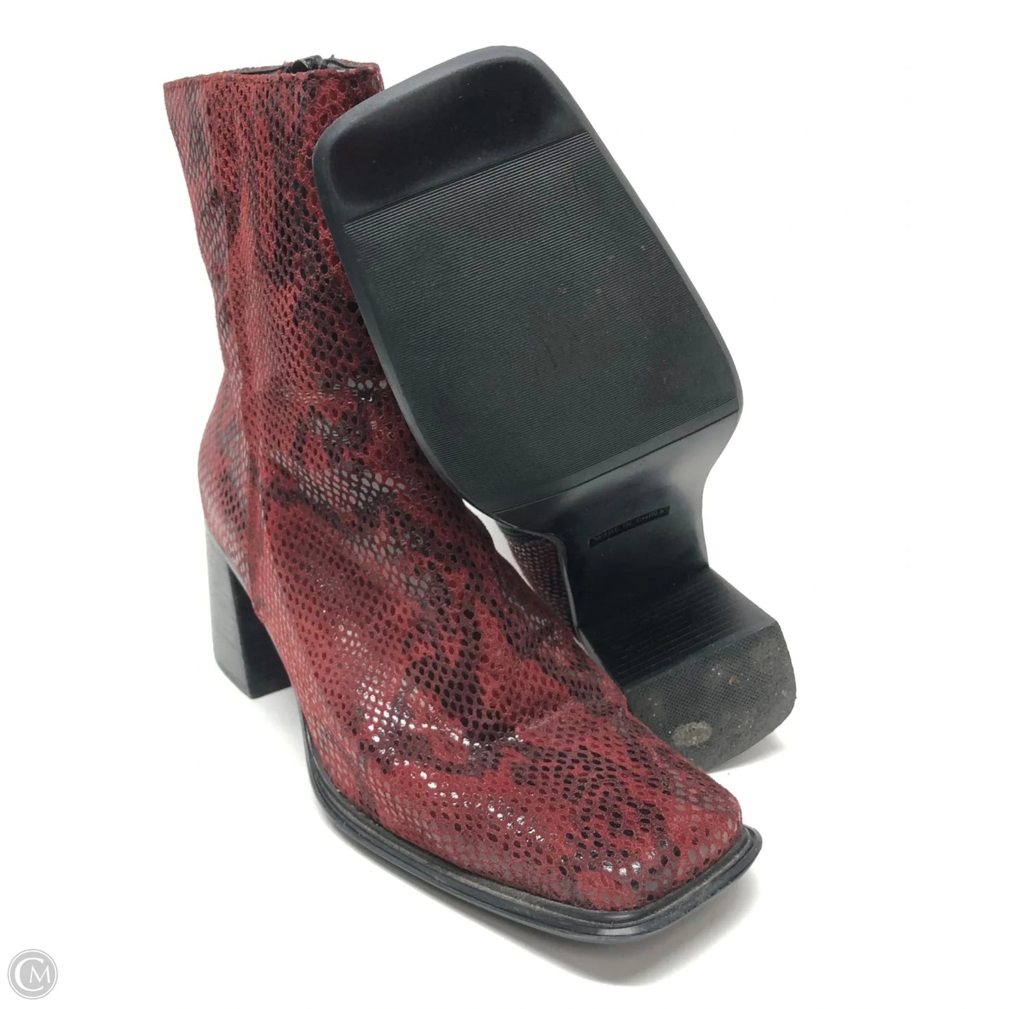 Boots Ankle Heels By Worthington In Red, Size: 7