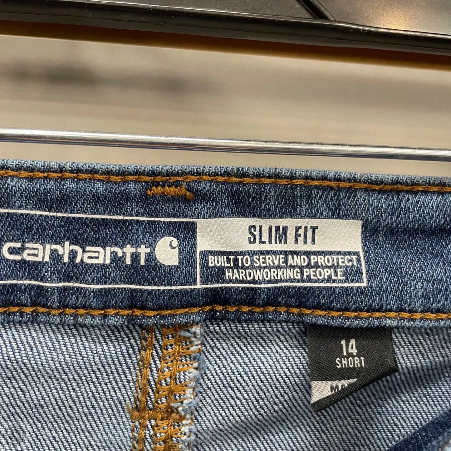 Jeans Straight By Carhartt In Blue Denim, Size: 14p