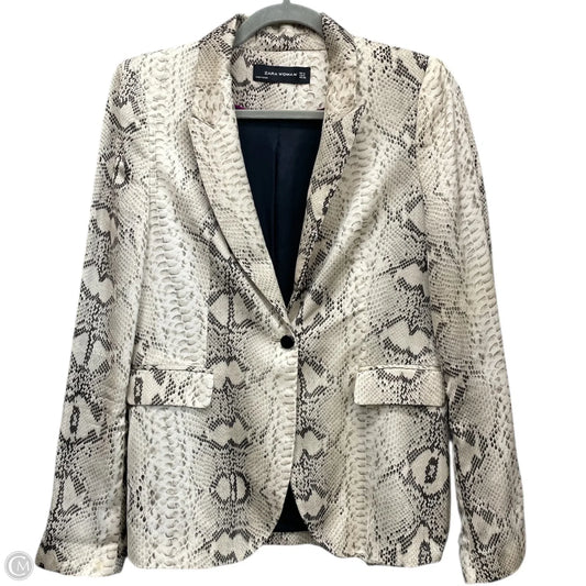 Blazer By Zara In Snakeskin Print, Size: S
