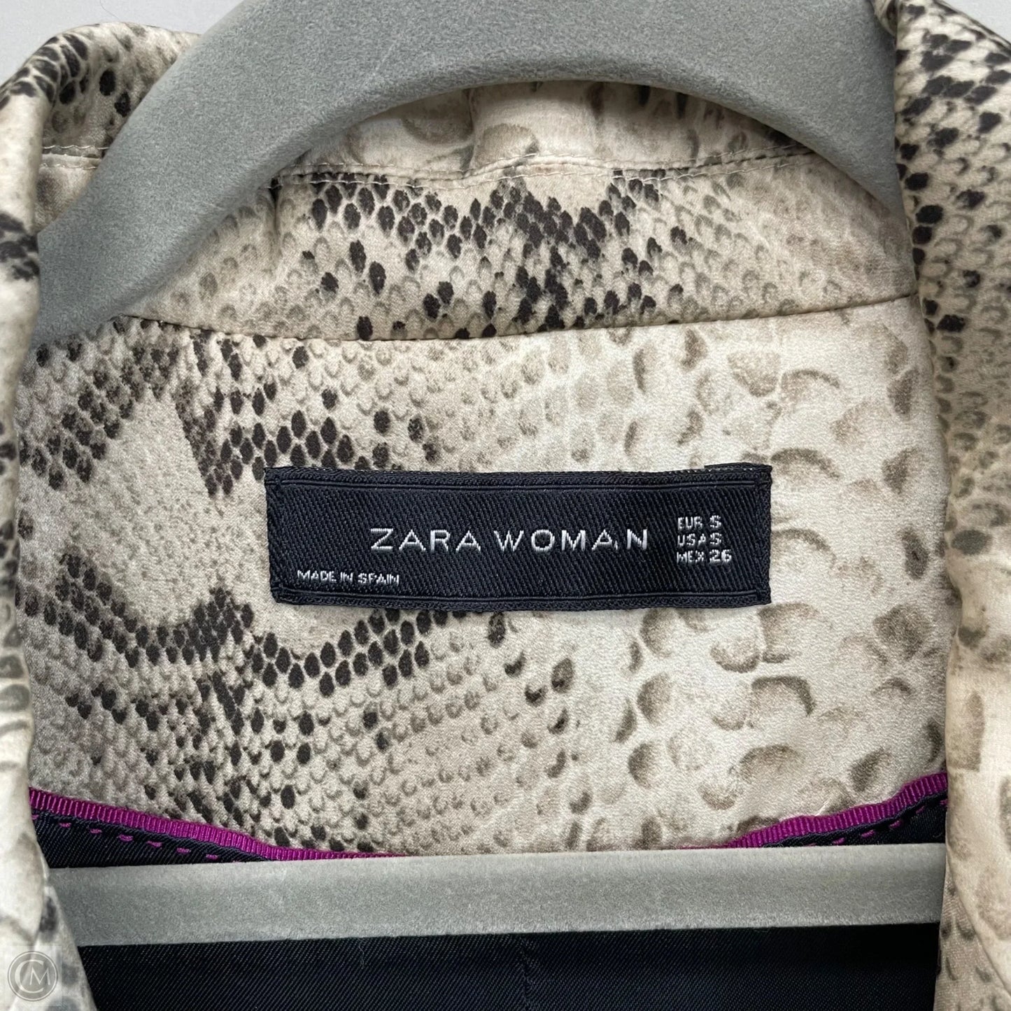 Blazer By Zara In Snakeskin Print, Size: S