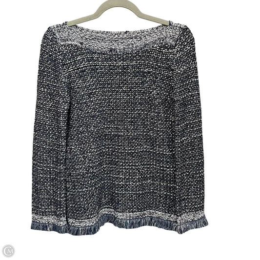 Sweater By Ann Taylor In Blue & Silver, Size: Xs