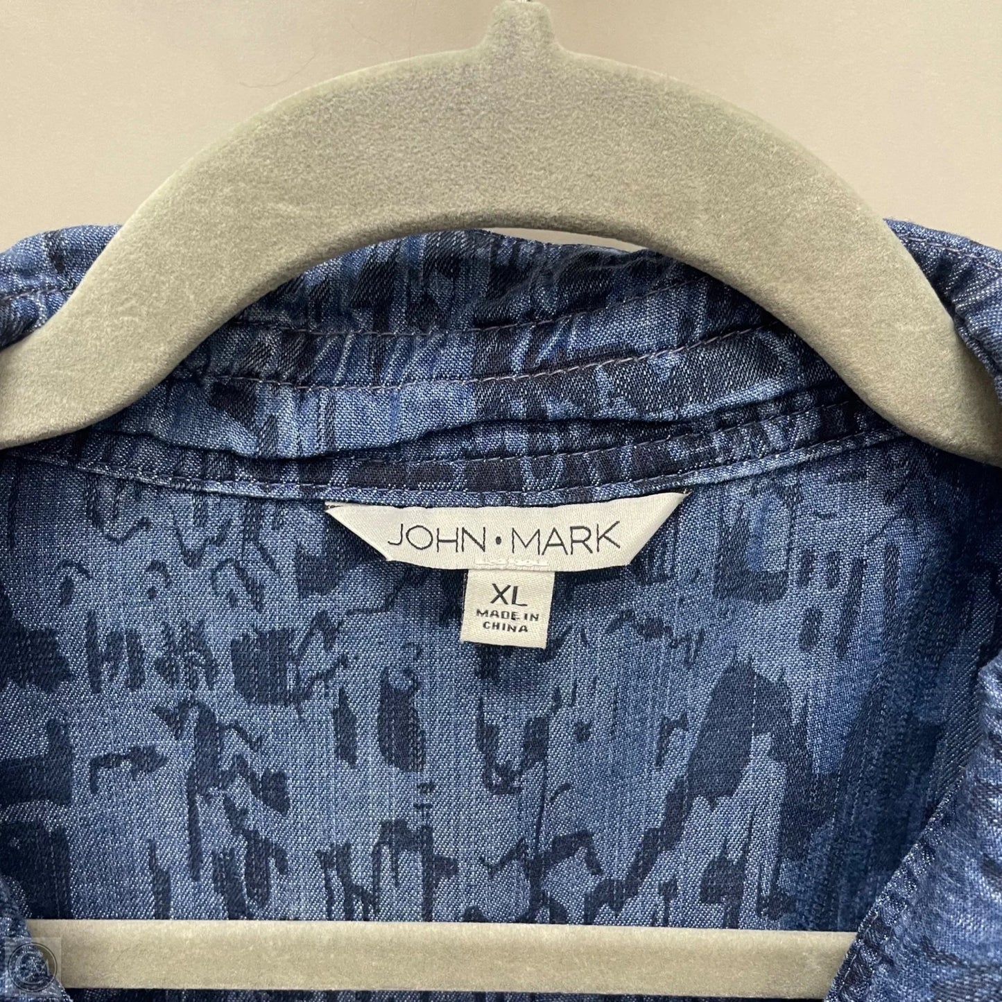 Tunic Long Sleeve By John Mark In Blue, Size: Xl