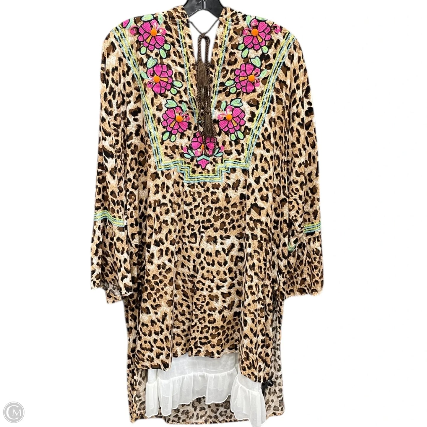 Tunic Long Sleeve By Uncle Frank In Leopard Print, Size: Xl