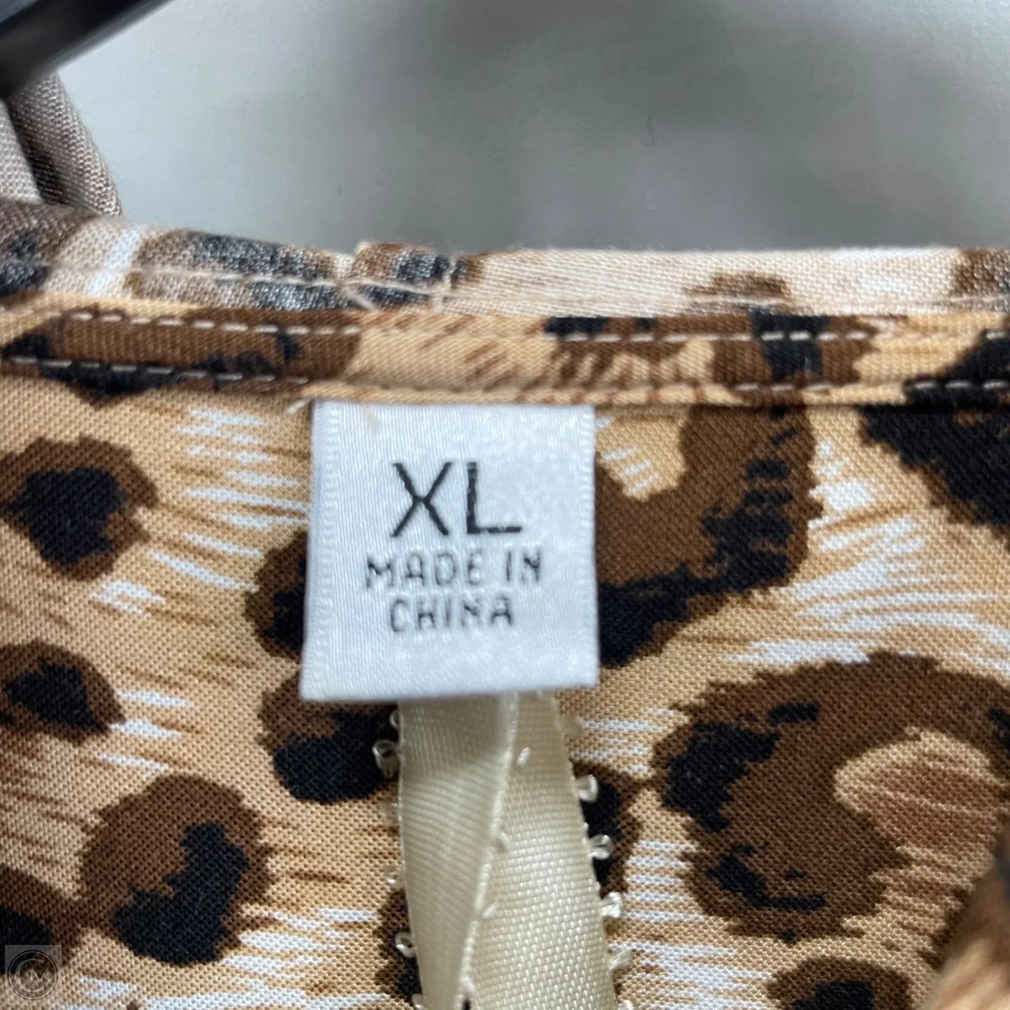 Tunic Long Sleeve By Uncle Frank In Leopard Print, Size: Xl