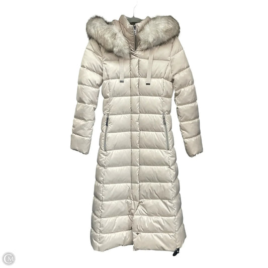 Coat Puffer & Quilted By Tahari In Beige, Size: Xs