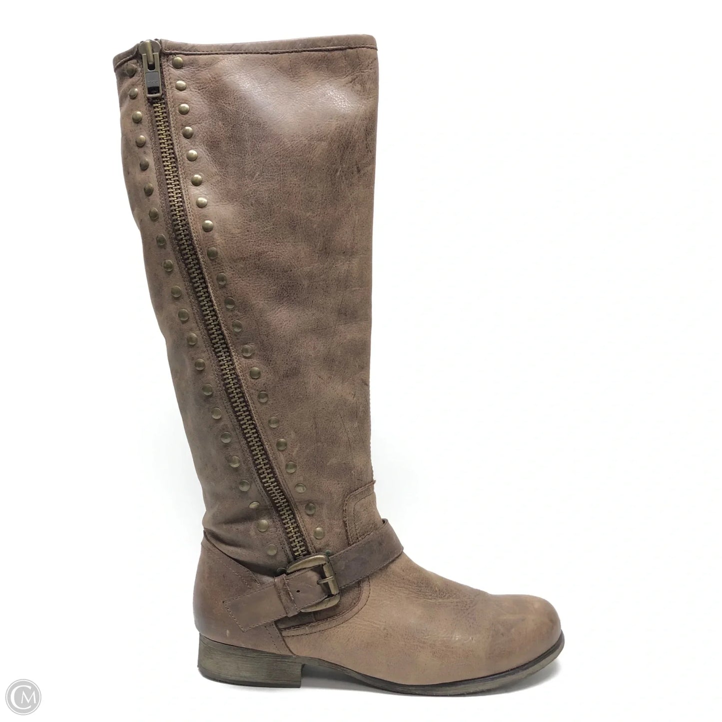 Boots Knee Flats By Steve Madden In Taupe, Size: 11