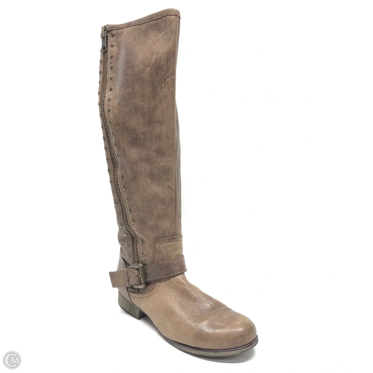 Boots Knee Flats By Steve Madden In Taupe, Size: 11