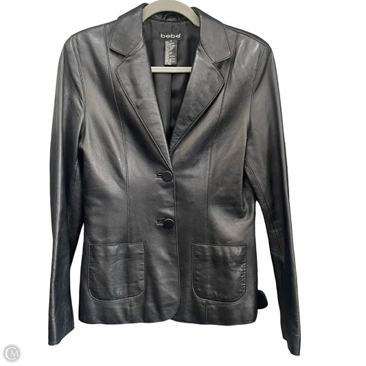 Jacket Leather By Bebe In Black, Size: S