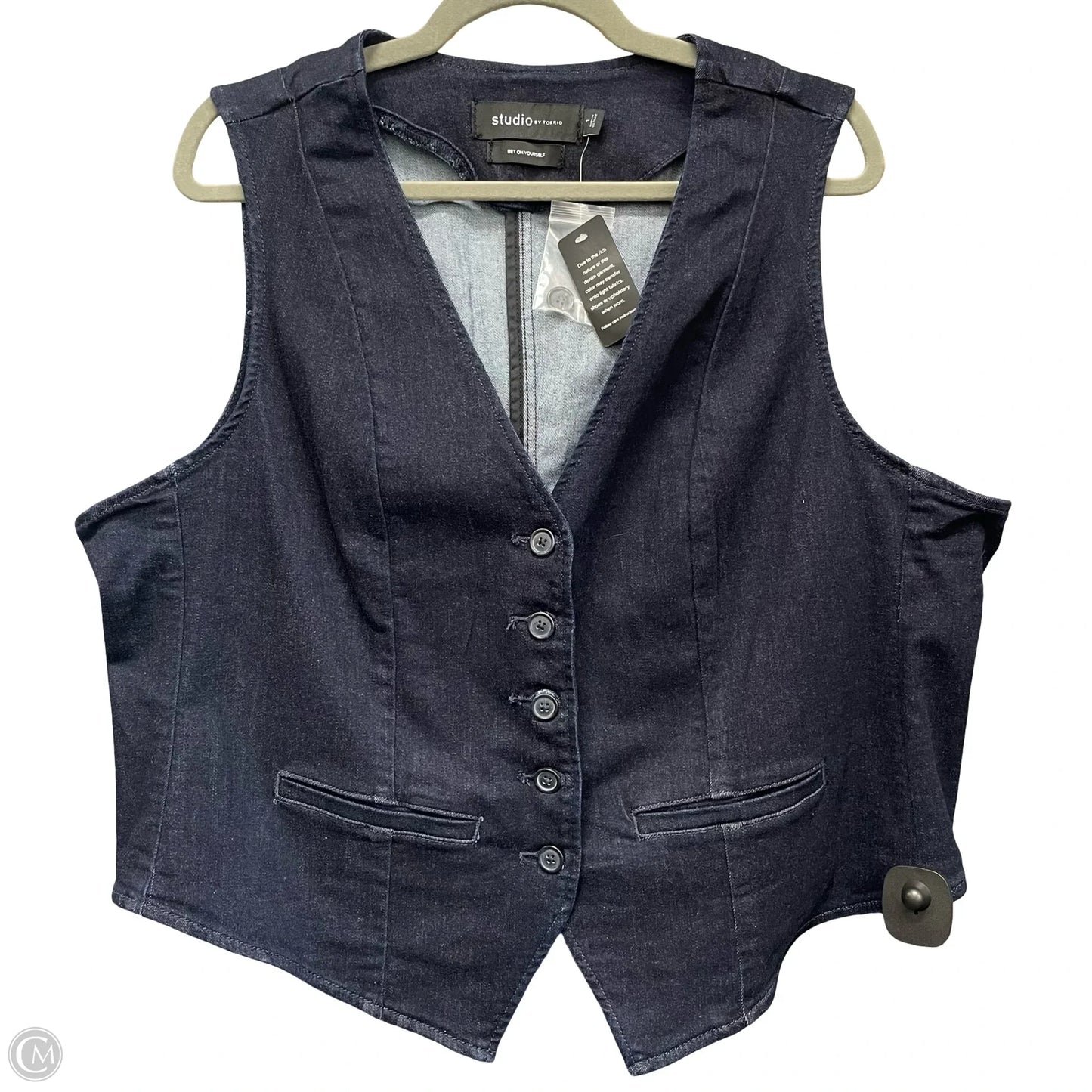 Vest Other By Torrid In Blue Denim, Size: 1x