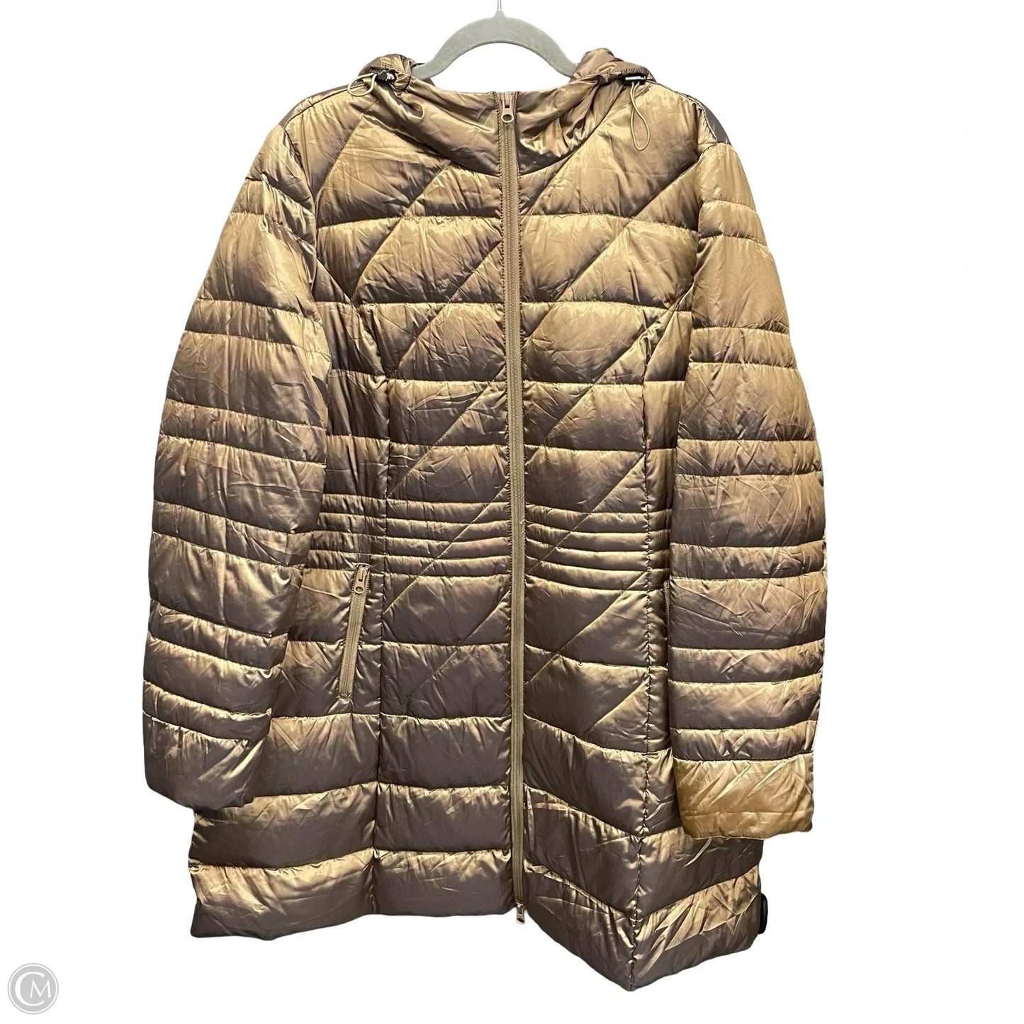 Coat Puffer & Quilted By Lane Bryant In Bronze, Size: 1x
