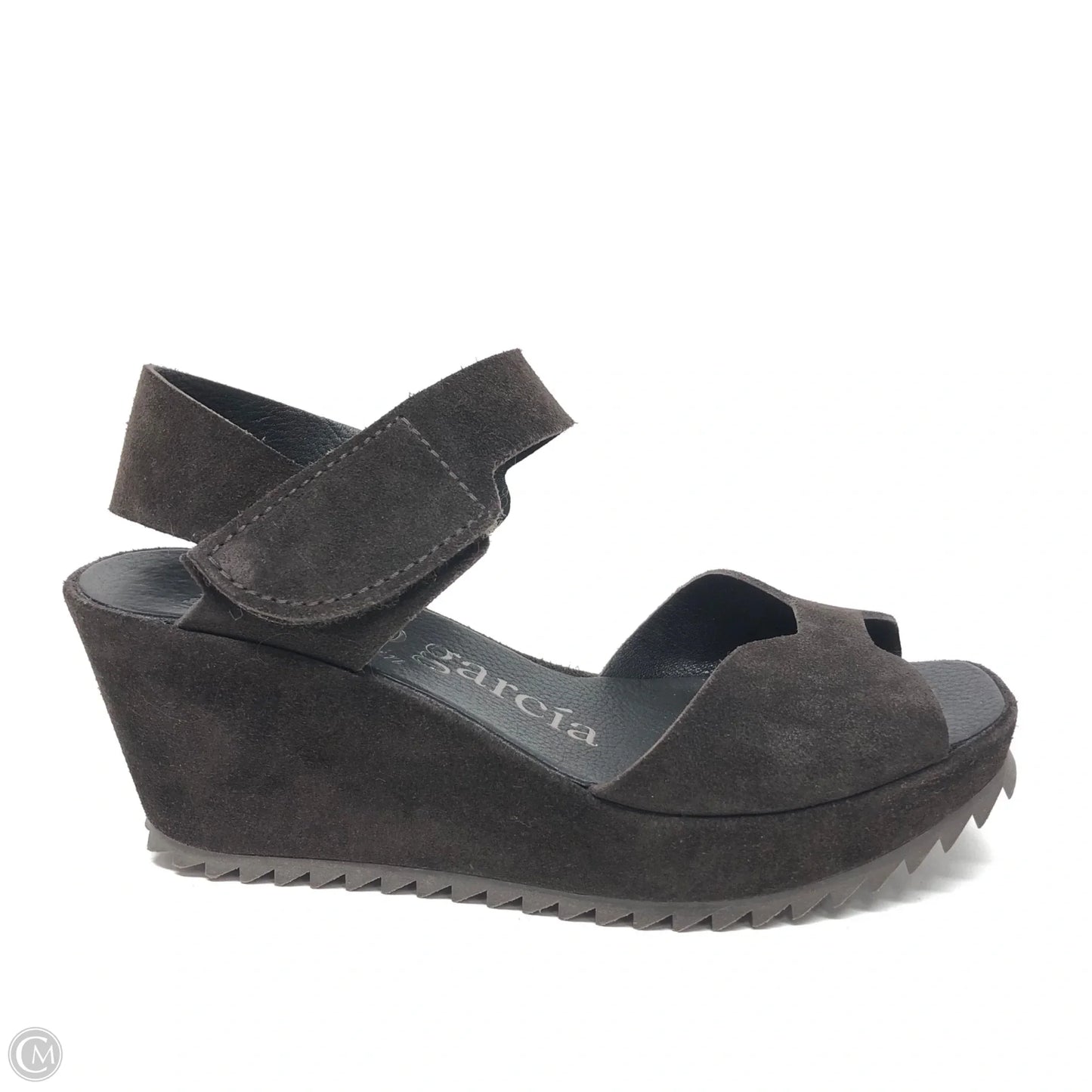 Sandals Heels Wedge By Cma In Brown, Size: 5.5