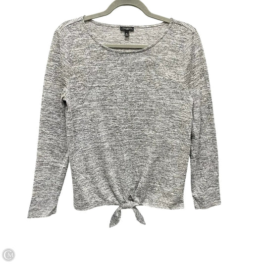 Top Long Sleeve By Talbots In Grey, Size: Mp