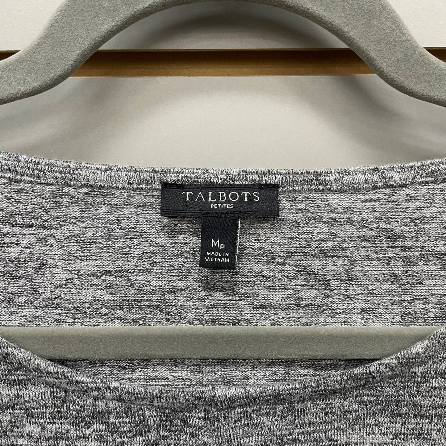 Top Long Sleeve By Talbots In Grey, Size: Mp