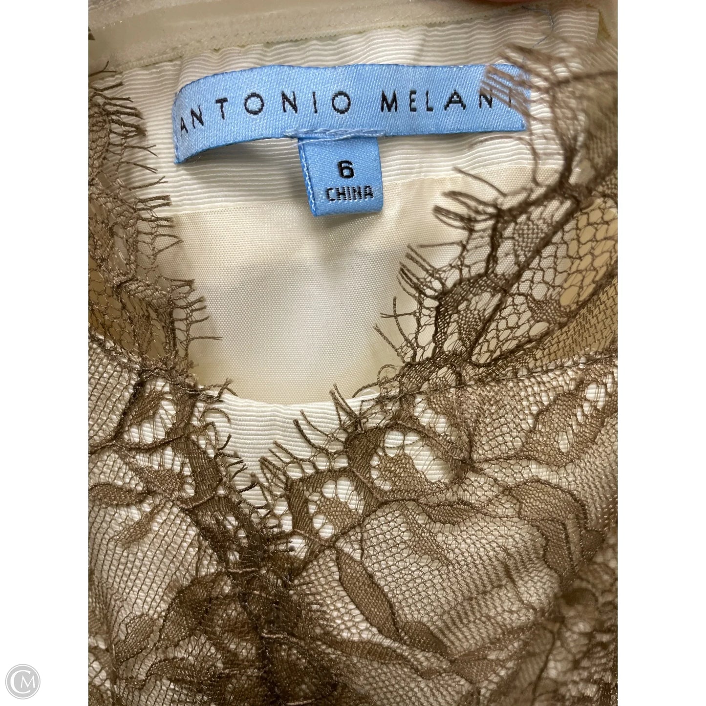 Dress Party Short By Antonio Melani In Cream & Tan, Size: 6