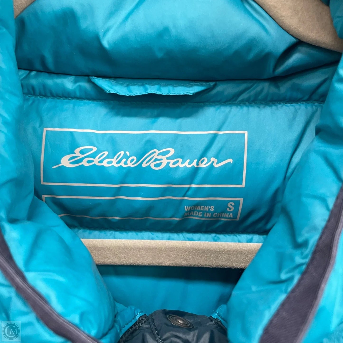 Jacket Puffer & Quilted By Eddie Bauer In Blue, Size: S