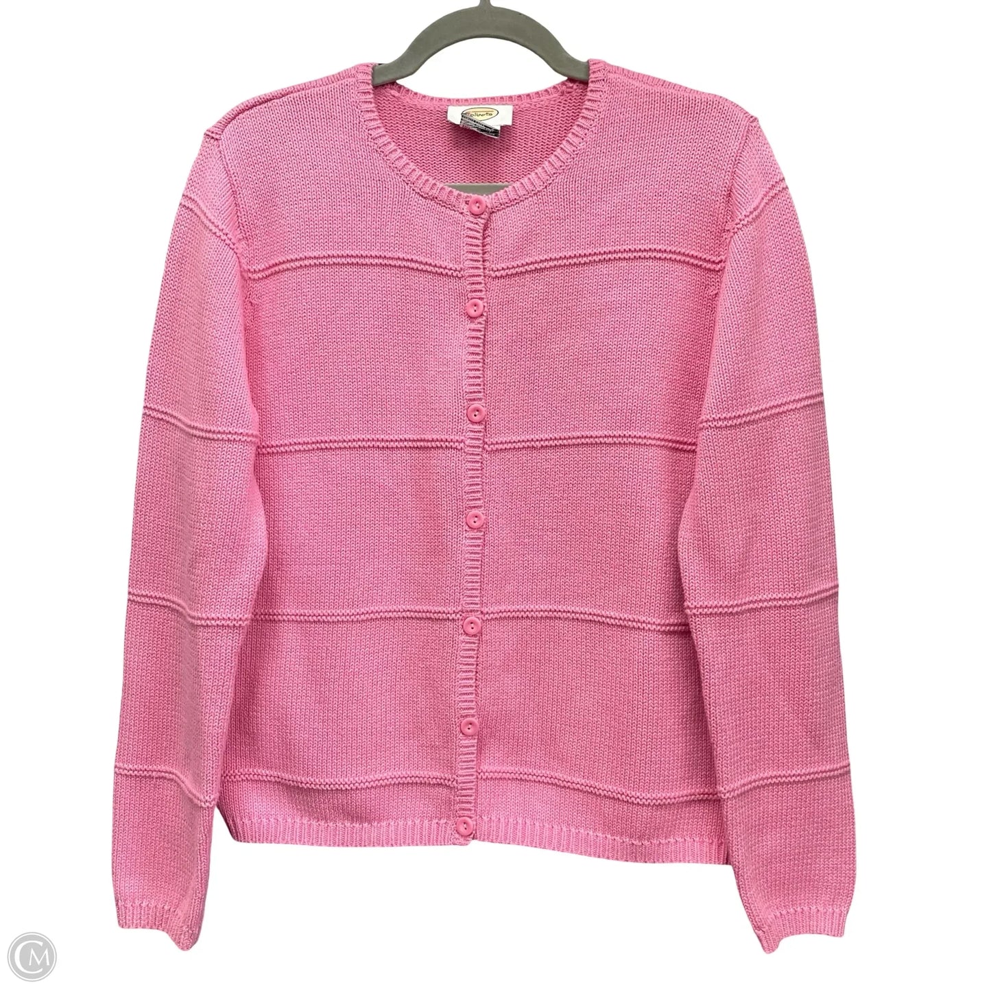 Sweater Cardigan By Talbots In Pink, Size: M