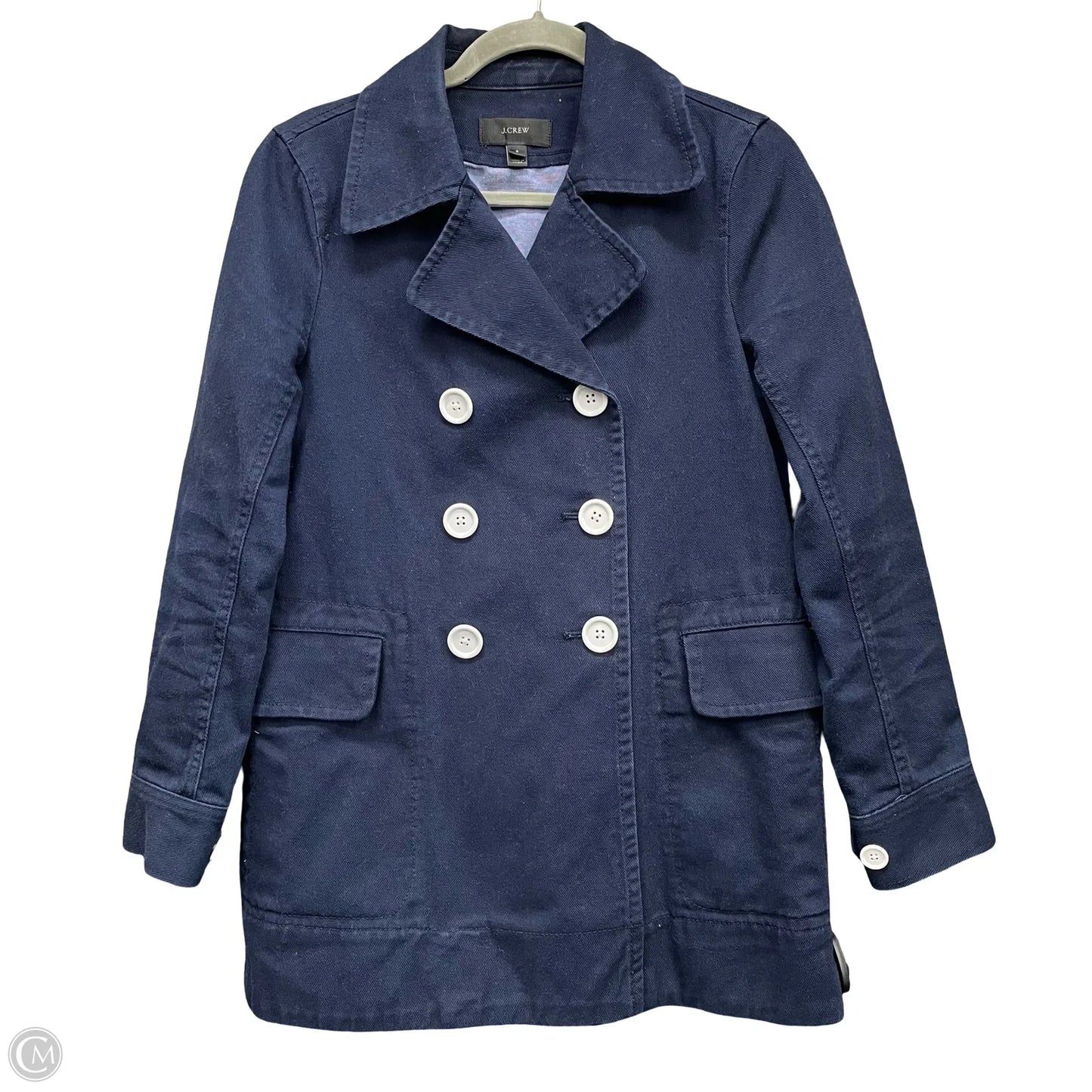 Coat Peacoat By J. Crew In Navy, Size: 2