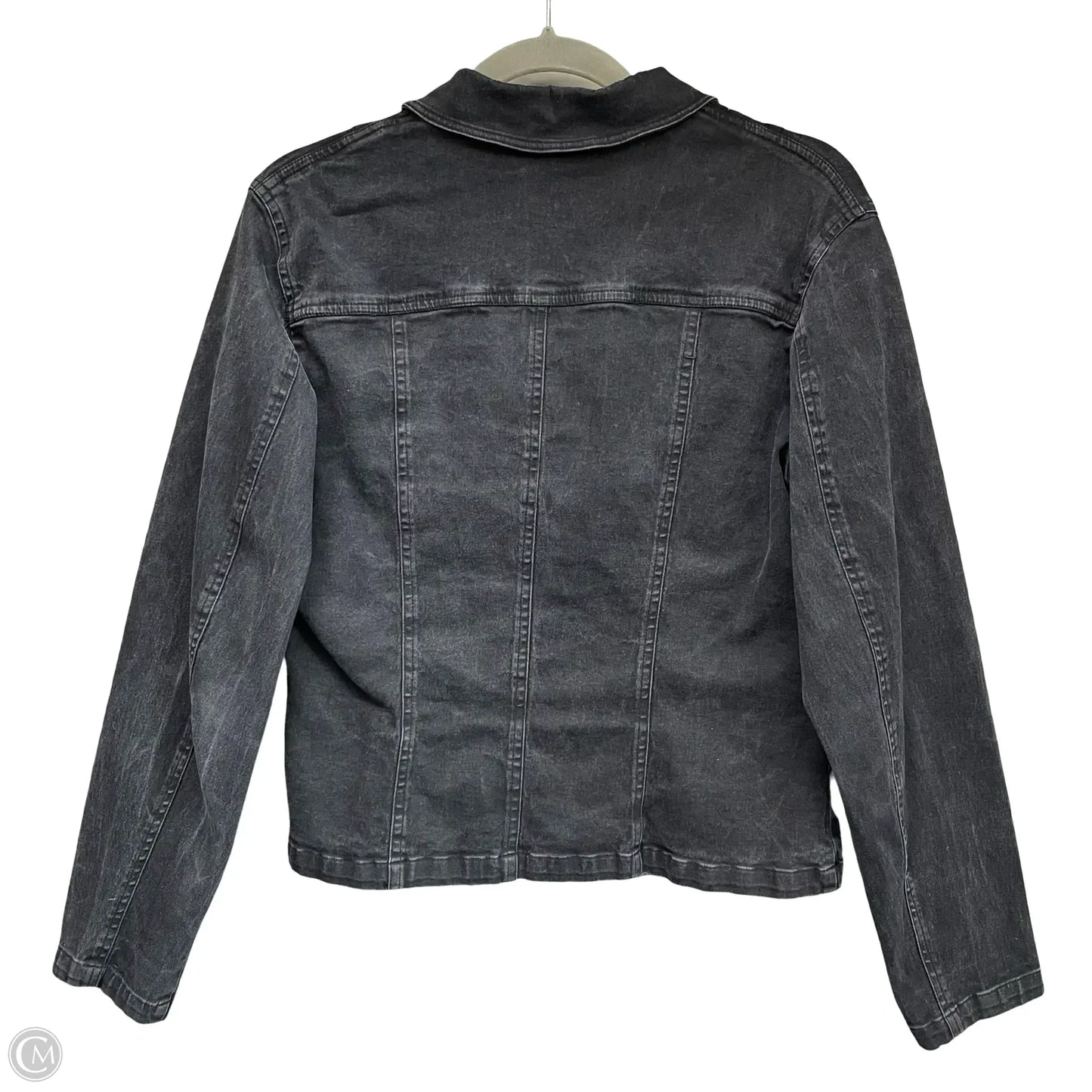 Jacket Denim By Rafaella In Black Denim, Size: 10