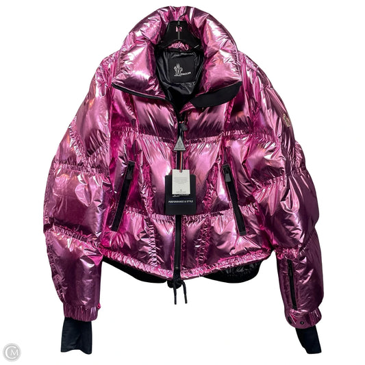 Jacket Luxury Designer By Moncler In Pink, Size: L