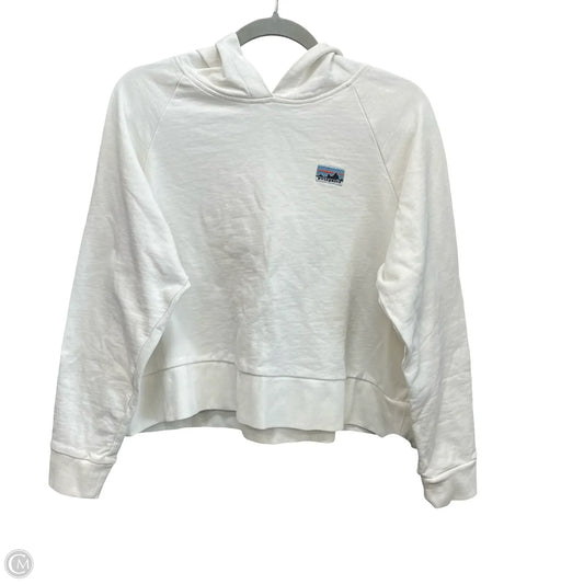 Sweatshirt Hoodie By Patagonia In Ivory, Size: M